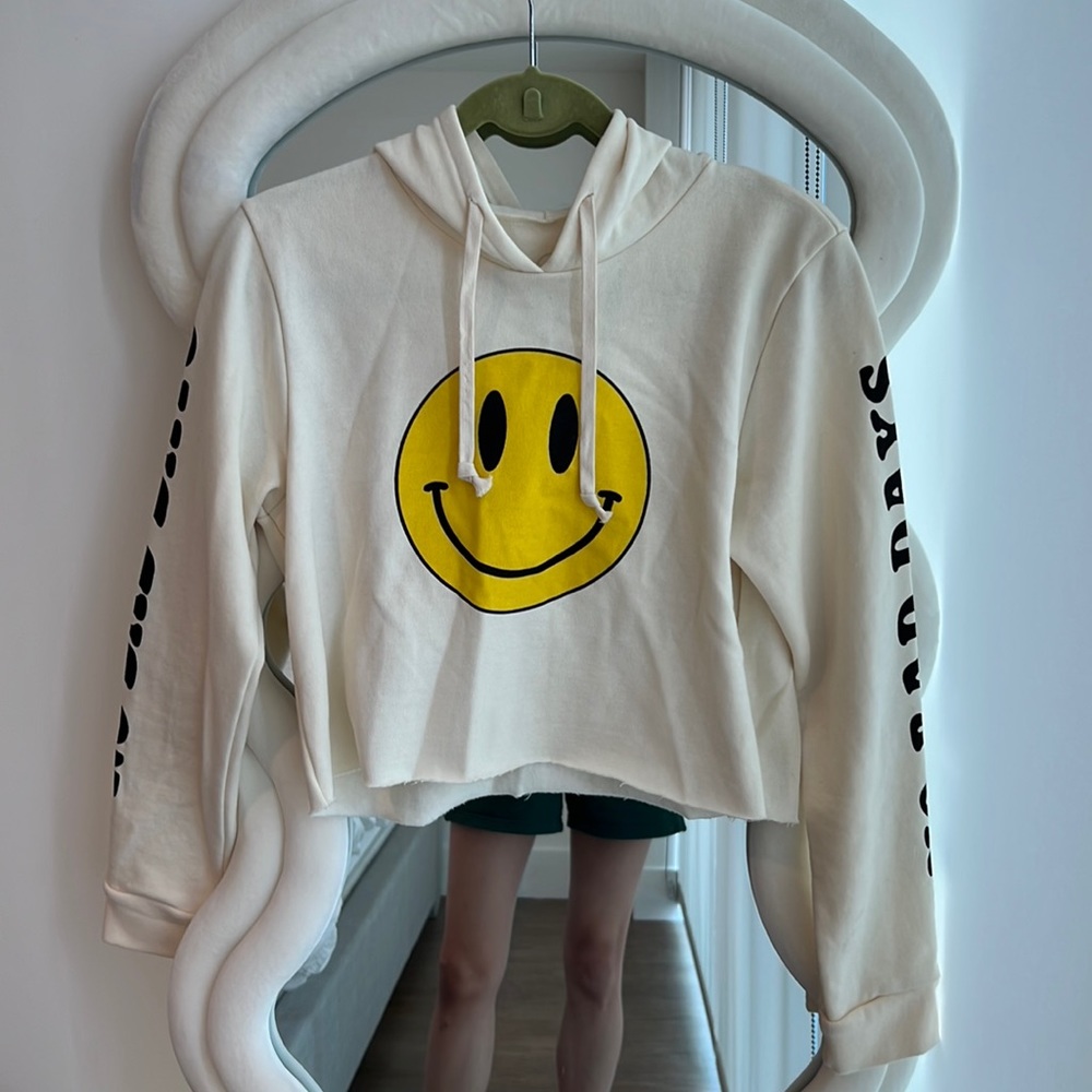 No bad days cropped sweater